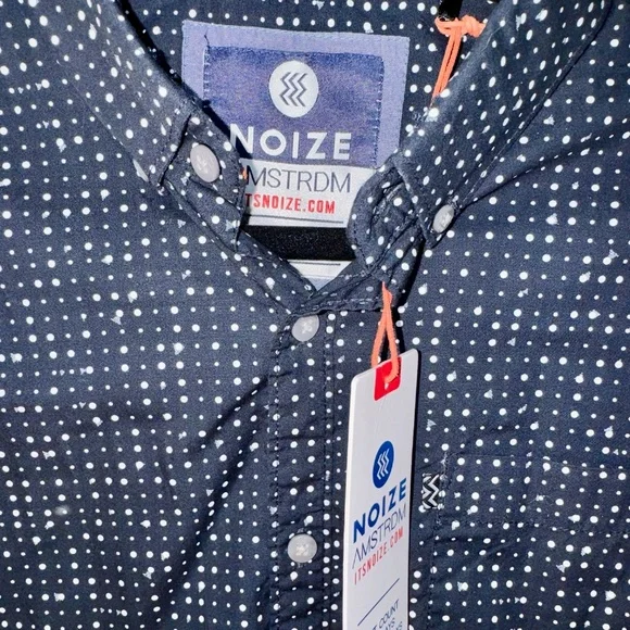 Men’s Blue Polka Dot Short Sleeve Button Down Shirt – Size Small – NWT - Picture 5 of 8